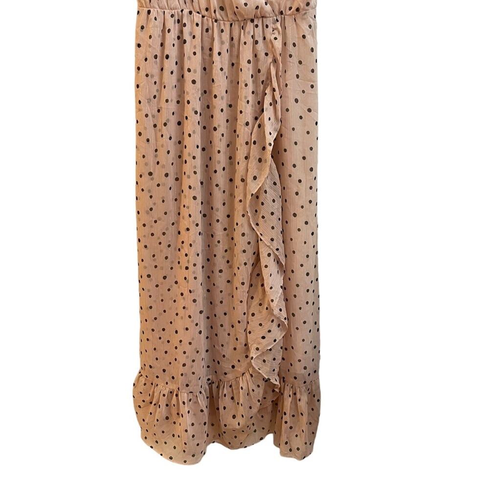 Madewell Ruffle Strap Wrap Inkspot Dots Dress - Picture 6 of 9